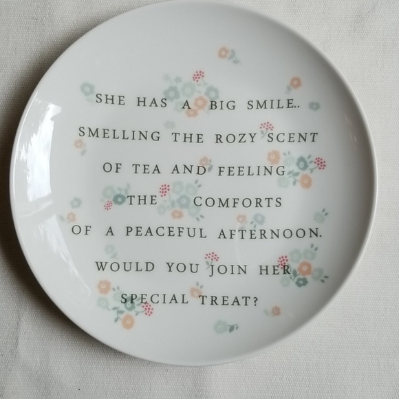 Green Floral Quote Plate - Picture 1 of 5